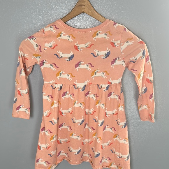 Old Navy Unicorn Print Dress Long Sleeves Stretch Pink Toddler Girls 6T - Picture 7 of 7
